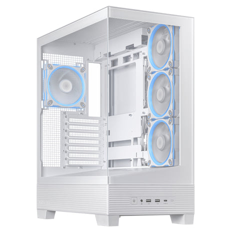 ASUS A31 Plus TG ARGB WHITE Midi Tower Blanco, ATX, Micro ATX, Mini-ITX