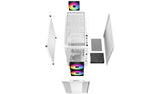 DeepCool CC360 WH ARGB carcasas ordenador ABS, Acero, Vidrio templado Mini Tower PC Blanco