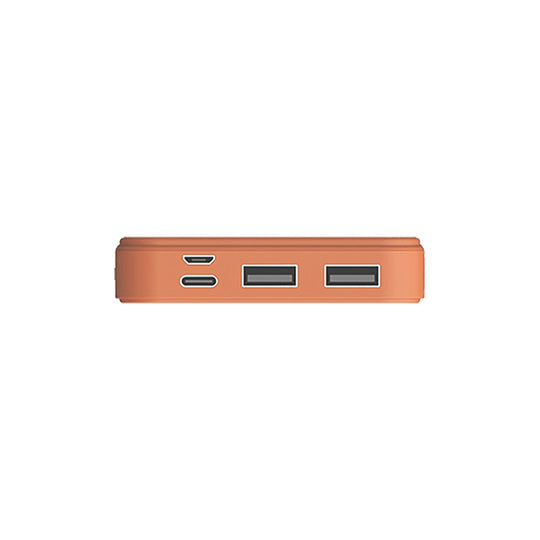Hune Bateria Portátil "Halcón", 10000 mAh, Polímero de litio, Durazno, AT-POB-PB-051