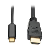 Tripp Lite U444-006-H Cable Adaptador USB-C a HDMI, 4K, Negro, 2 m [6 pies], USB Tipo C, Macho, Macho