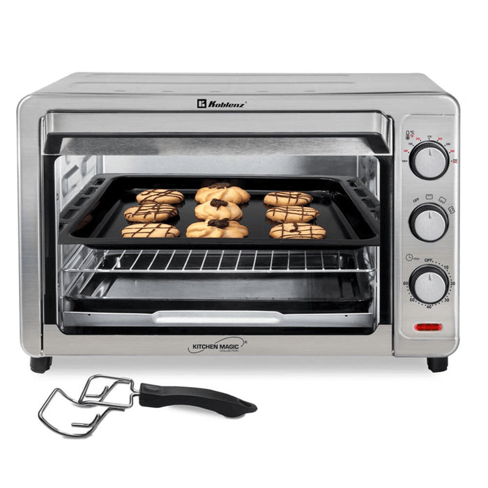 Horno Tostador Koblenz HKM-1500 S 32 L, 1500 W, Parrilla Giratoria, Acero Inox
