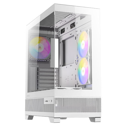 GABINETE ANTEC (CX700 ARGB WHITE) MEDIA TORRE ATX,CRISTAL,S/FUENTE,3*FAN,1*USB-C,1*USB 3.0,BLANCO