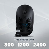 Vorago MO-208 ratón mano derecha RF Wireless + Bluetooth Óptico 2400 DPI
