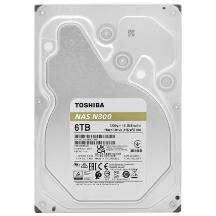 Toshiba HDWG760XZSTA disco duro interno 6 TB 7200 RPM 256 MB 3.5" Serial ATA III