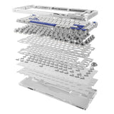 Game Factor KBG800 teclado Juego USB + Bluetooth QWERTY Español Blanco, Inalámbrico y alámbrico, Interruptor mecánico