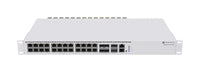 CRS326-4C+20G+2Q+RM, Ruteador Switch, CPU 650MHz RAM 128MB, 20x2.5GEth, 4xCombo, 2xQSFP+ 40G, 1x100Mbit Eth, RouterOS L6