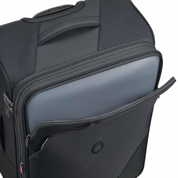 Delsey MARINGA Maleta Cubierta suave Negro 118.85 L Poliéster, 4 rueda(s), Rueda giratoria, Cerradura de combinación de 