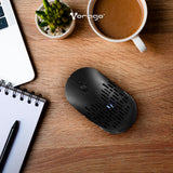 Vorago MO-208 ratón Diestro RF inalámbrico + bluetooth Óptico 2400 DPI, Negro