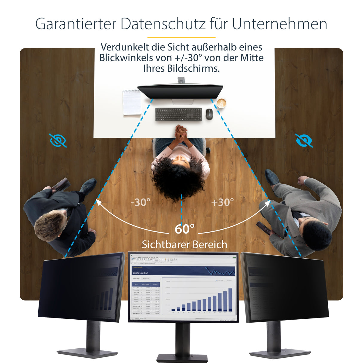 StarTech.com Filtro de Privacidad 16:9 para Monitor de 24" - Colgante - Protector Acrílico de Pantalla - Ángulo de