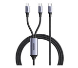 Ugreen 35087 cable USB USB 3.2 Gen 1 (3.1 Gen 1) 1,5 m USB C 2 x USB C Negro, Gris