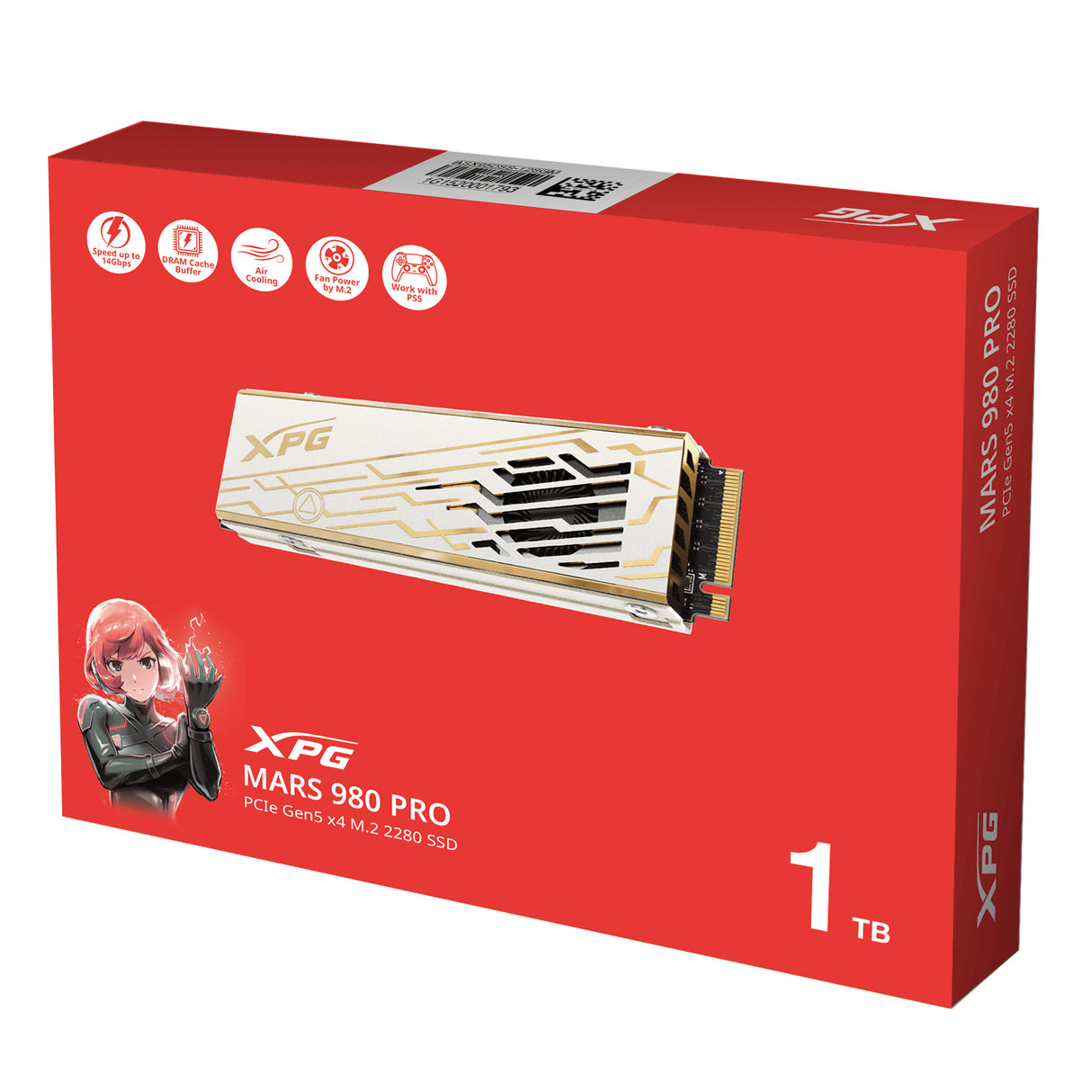 ADATA SMAR-980P-1TCI unidades internas de estado sólido 2.0 1 GB M.2 PCI Express 5.0