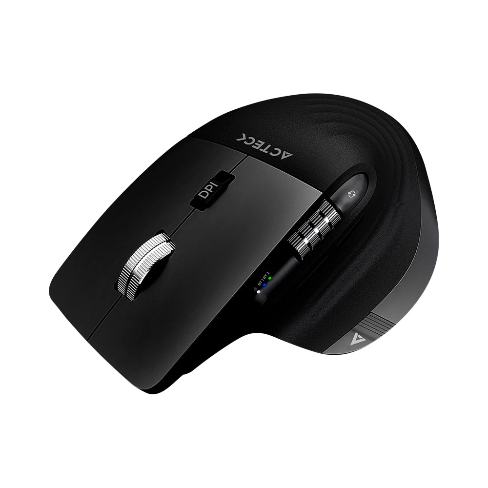 Acteck Virtuos Pro MI780 ratón Oficina Diestro RF inalámbrico + bluetooth Óptico 3200 DPI, Negro