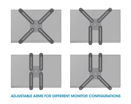 Manhattan Kit adaptador de montaje para monitores no VESA Monitor Negro
