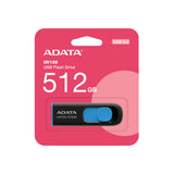 MEMORIA USB ADATA AUV128-512G-RBE 512GB USB 3.2 COLOR NEGRA CON AZUL