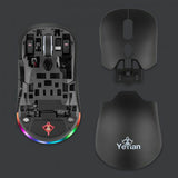 Yeyian YGM-WWRB-01 ratón Juego Diestro Bluetooth Óptico 26000 DPI, Negro