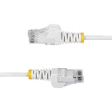 StarTech.com Cable de Red Ethernet CAT6 Delgado sin Enganches Blanco de 7m - Cable RJ45 Snagless Slim 28AWG - Alambre de