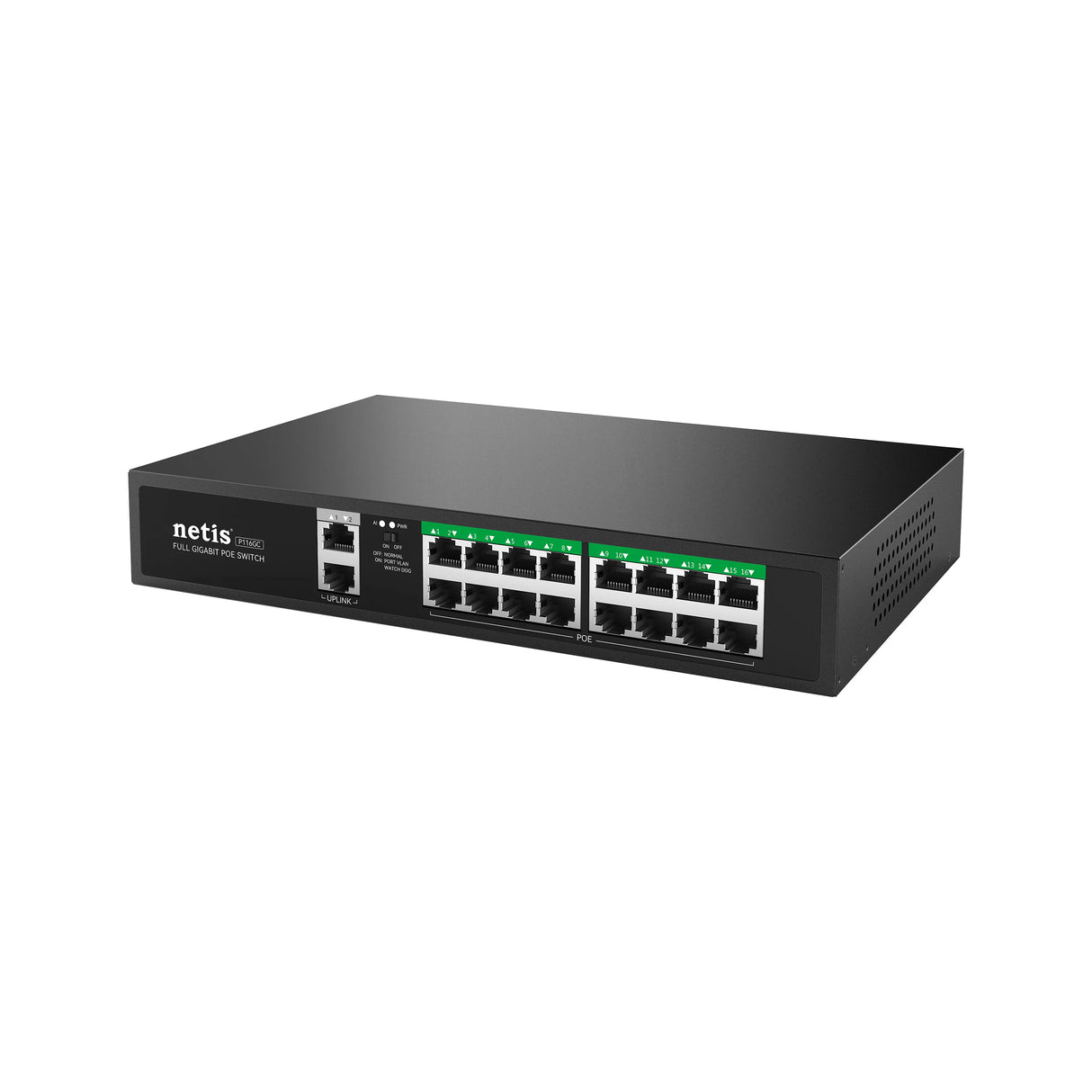 Netis System Uplink POE Switch Gestionado L2 Gigabit Ethernet (10/100/1000) Energía sobre Ethernet (PoE) Negro