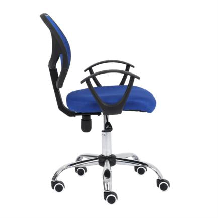 Nextep NE-650SA silla para oficina o computadora asiento acolchado respaldo de malla, Azul, Azul, Tela