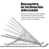Manhattan 462617 Laptop Soporte para ordenador portátil Aluminio Aluminio, Silicona, Acero 39,6 cm (15.6")