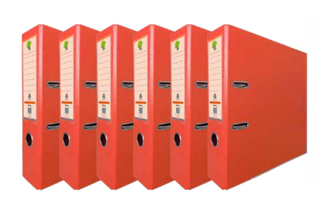 Techmakro KITCARP6NPY carpeta Cartón, Cloruro de polivinilo (PVC) Naranja Carta, Folder de archivo convencional, 650 hoj