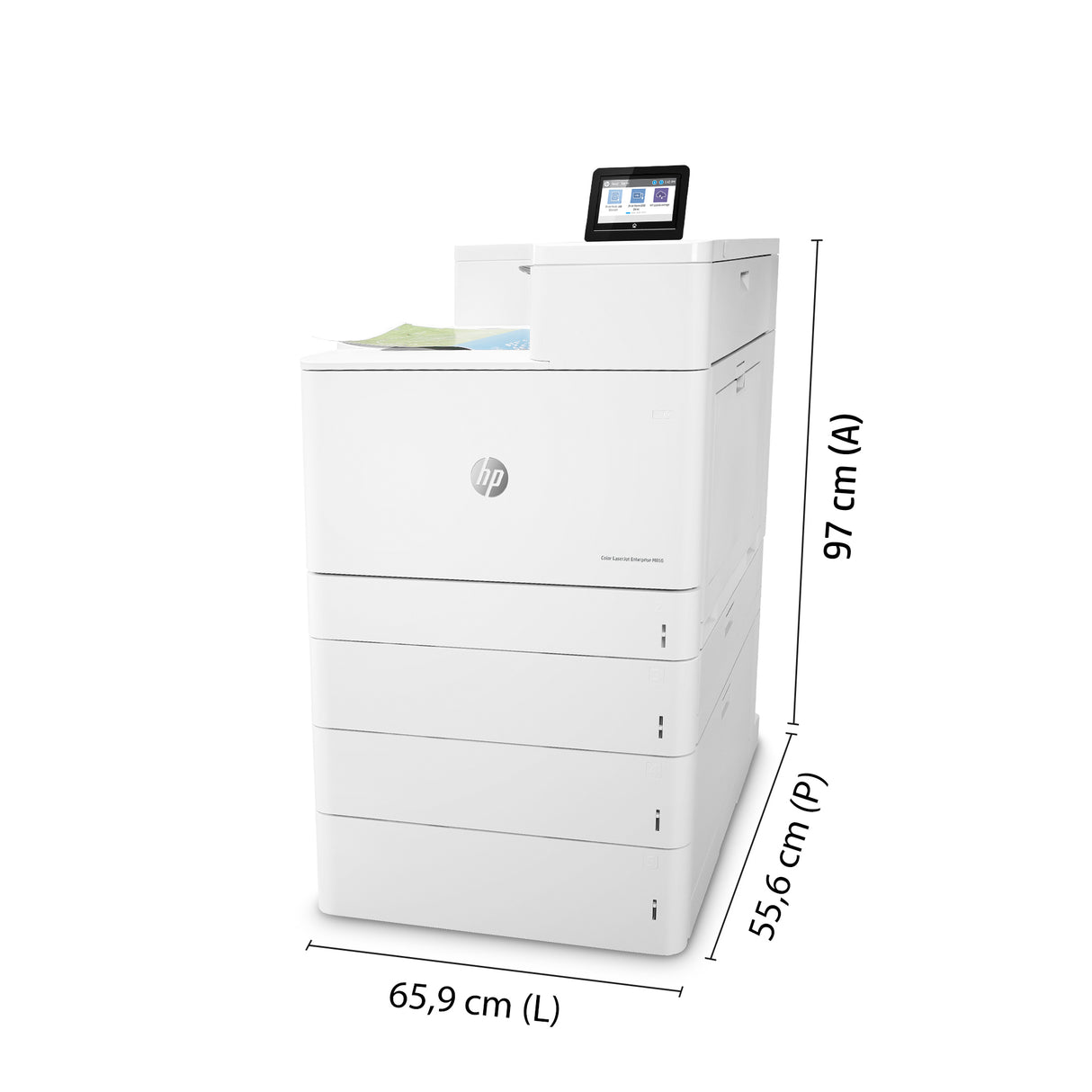 HP Color LaserJet Enterprise LaserJet Enterprise M856dn Color Impresora, Solo Ethernet; A doble cara Impresora Laser WiFi Blanco