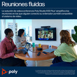 HP Poly Barra de video USB Poly Studio R30, 4K Ultra HD, 3840 x 2160 Pixeles, Gris