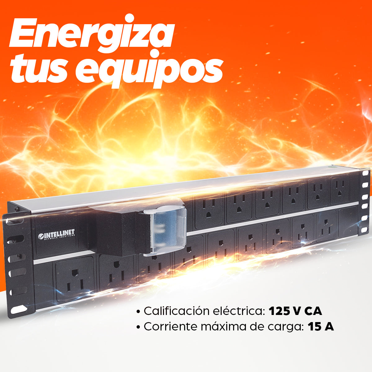 BARRA INT PDU 15 CONT 2U PARA RACK/GABINETE