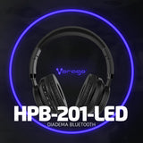 Vorago HPB-201-LED auricular y casco Auriculares Inalámbrico Diadema Llamadas/Música Bluetooth Negro
