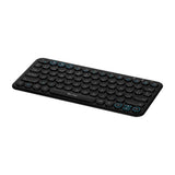 TECLADO VORAGO KBW-400 SLIM REGARGABLE TIPO C 2 BLUETOOTH + WIRELESS NEGRO