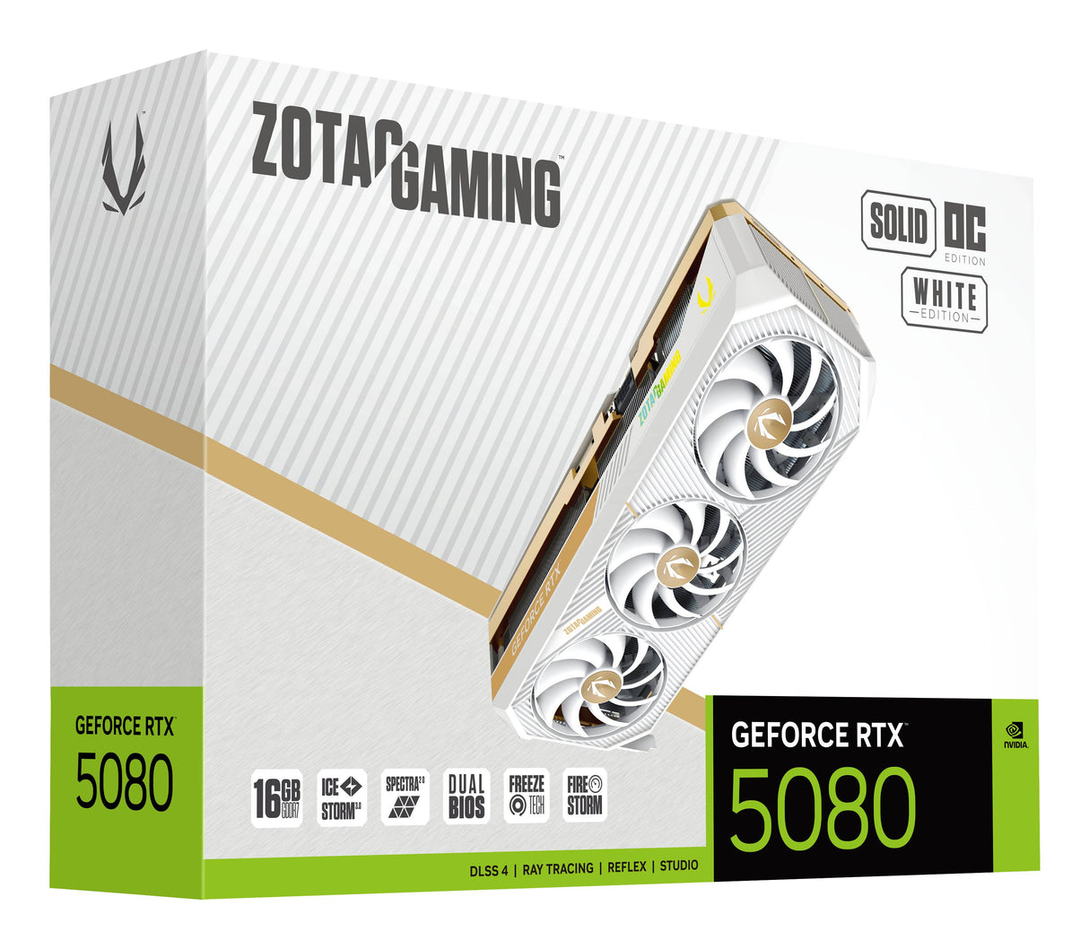 Zotac GAMING GeForce RTX 5080 SOLID OC NVIDIA 16 GB GDDR7, 256 Bit, 7680 x 4320 Pixeles, PCI Express x16 5.0