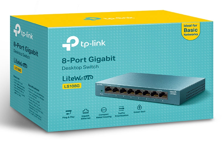TP-Link LS108G dispositivo de redes No administrado Si 8 Gigabit Ethernet (10/100/1000)