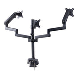StarTech.com Soporte de Escritorio para 3 Monitores VESA 75x75/100x100 de 27 Pulgadas - Grommet o Abrazadera en C - Ajus