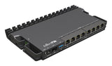 RB5009UPr+S+IN, Ruteador PoE, 8xGEth PoE in/out, 1xSFP+, CPU 1.4G, 1G RAM, RouterOS v7
