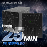 NO BREAK VORAGO UPS-500 1,500 VA 900W 20-25 MIN 6 CONTACTOS
