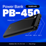 Vorago PB-450 Ión de litio 10000 mAh Negro, PB-450-BK | Baterías externas