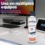 Manhattan 425568 limpiadores de aire comprimido 660 ml Multicolor Si Clorofluorocarbono (CFC)