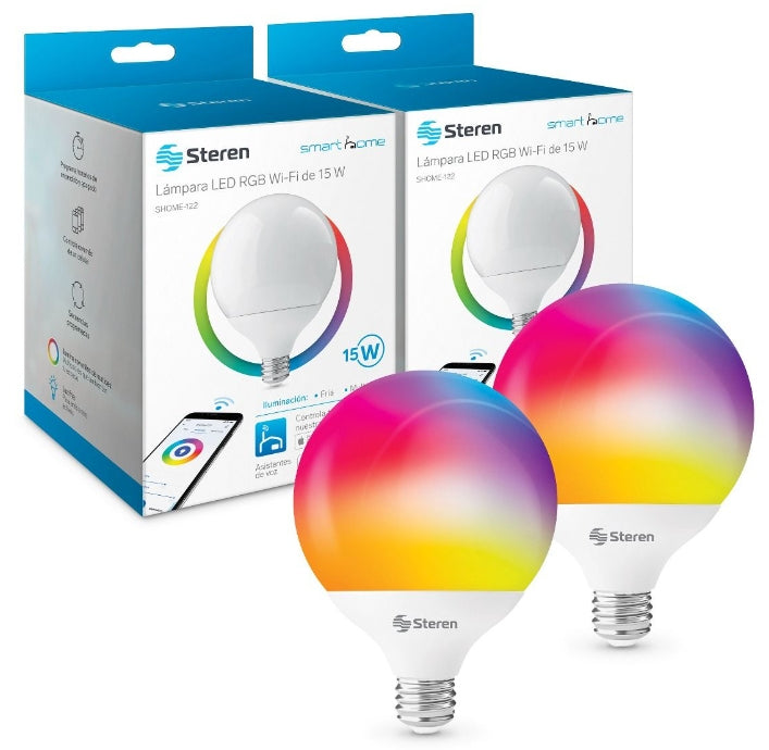 Steren SHOME-122/2 iluminación inteligente Bombilla inteligente Wi-Fi 15 W