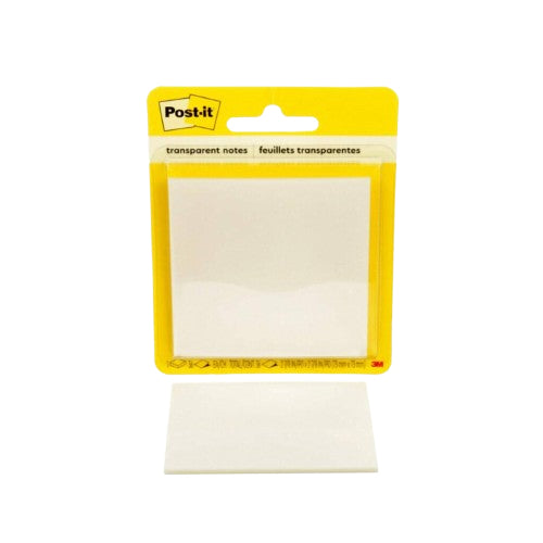 Notas Adhesivas 3M Post It 2.8X2.8" Transparente 1 Block C/36 Hojas Blister