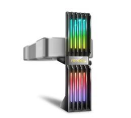 Antec AT-GPUH-ARGB-BK pieza de computadora Soporte de GPU, Aluminio, Negro, Multicolor