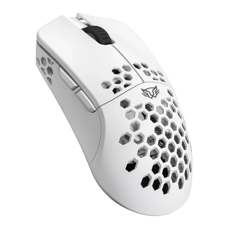 Balam Rush BR-936866 ratón Juego Ambidiestro RF inalámbrico + bluetooth Óptico 10000 DPI, Blanco