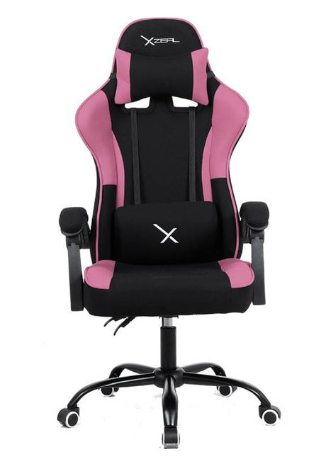 Sillas Gamer Negro/ Rosa X20, Tela Autom
