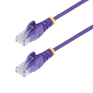 StarTech.com Cable de Red Ethernet CAT6 Delgado sin Enganches Morado de 10m - Cable RJ45 Snagless Slim de 28AWG - Alambr