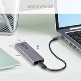 StarTech.com Caja Externa de Aluninio USB-C 10Gbps a NVMe M.2 o SSD M.2 SATA - Sin Herramientas para SSD M.2 NGFF PCIe/S