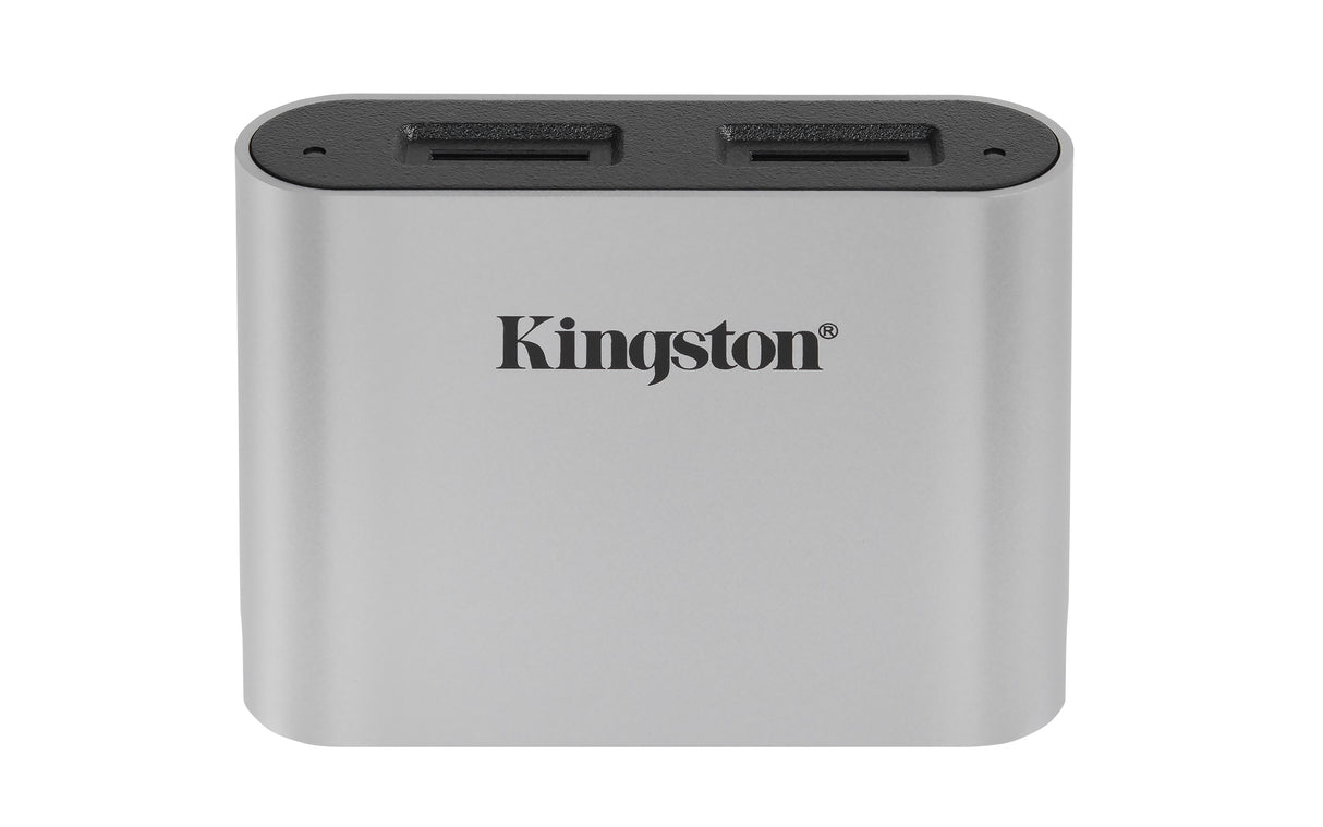 Kingston Technology Lector de tarjetas microSDHC/SDXC UHS-II de doble ranura para flujo de trabajo USB 3.2 Gen 1 hubs de interfaz Negro, Plata China 50 mm 62,9 mm