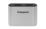 Kingston Technology Lector de tarjetas microSDHC/SDXC UHS-II de doble ranura para flujo de trabajo USB 3.2 Gen 1 hubs de interfaz Negro, Plata China 50 mm 62,9 mm