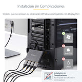 StarTech.com Hub MST de 4 Puertos DisplayPort 1.2 - Divisor Splitter DP de 4 Monitores - Adaptador DP a 4x DisplayPort 1