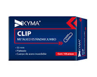 KYMA CLIP-EST-JUMBO pinzas sujetapapeles Acero inoxidable 100 pieza(s), Plata, Universal