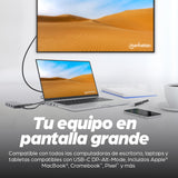 MANHATTAN Docking Station 130615, 4 Puertos USB, HDMI, Compatible con Windows