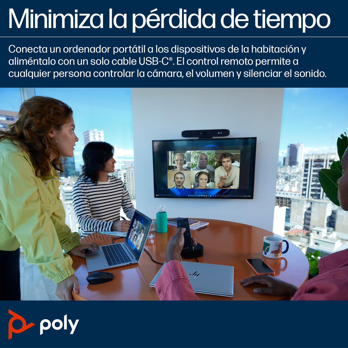 HP Poly Barra de video USB Poly Studio R30, 4K Ultra HD, 3840 x 2160 Pixeles, Gris