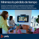 HP Poly Barra de video USB Poly Studio R30, 4K Ultra HD, 3840 x 2160 Pixeles, Gris